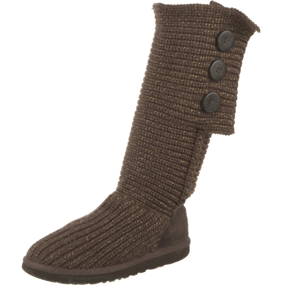 UGG Australia Classic Cardy Brown  Sweater Boots - Size  6